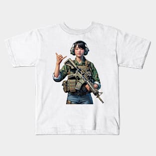 Tactical Girl Kids T-Shirt